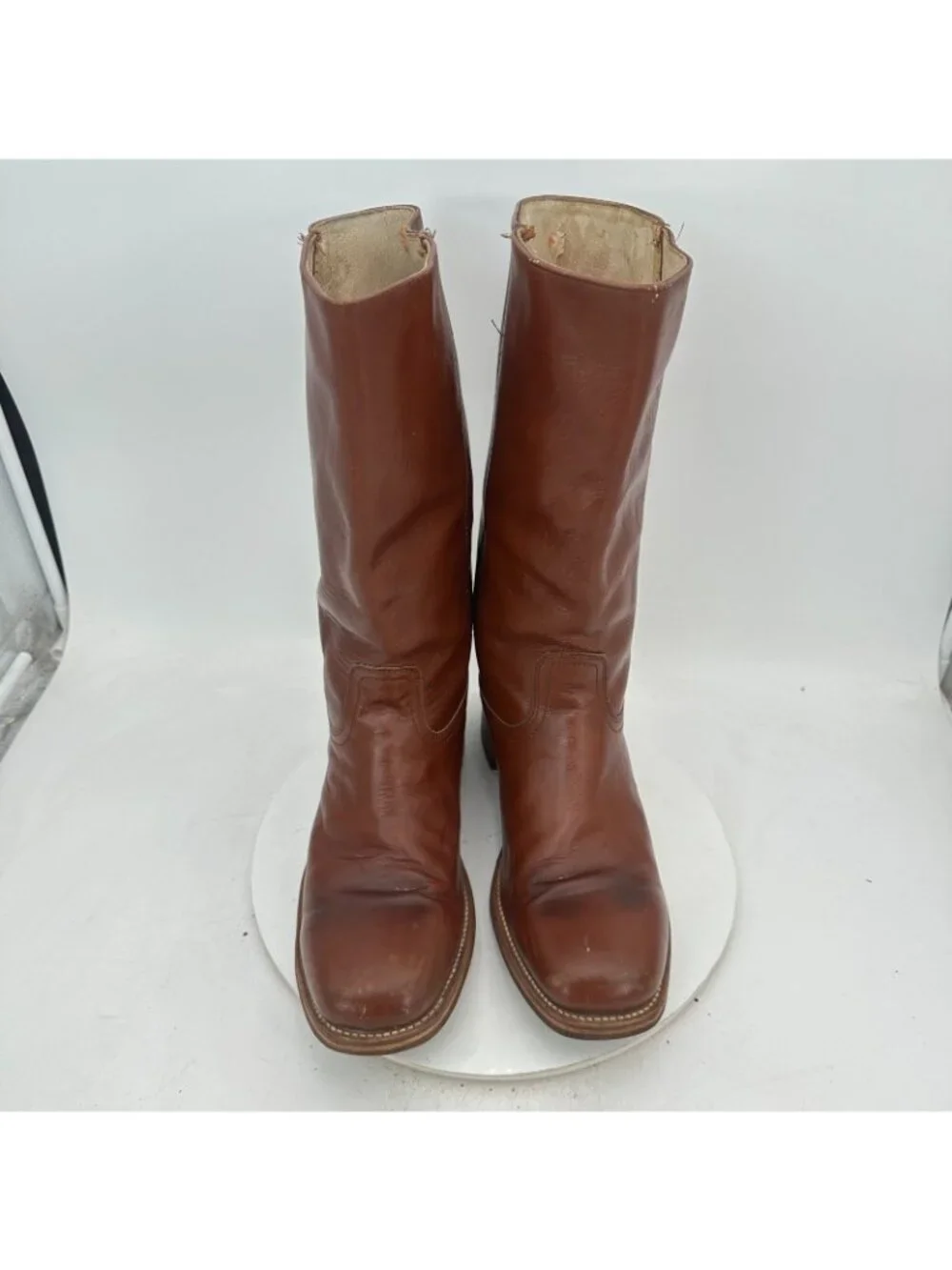 Frye 2955 Campus Size 14 D Chestnut Brown Leather Pull-On Tall Boots